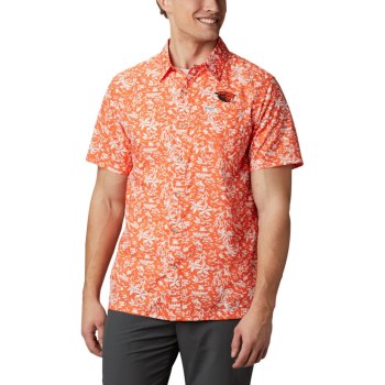 Columbia Muške Košulje - Collegiate PFG Super Slack Tide - Oregon State Smeđe Narančaste | LZKG-9376